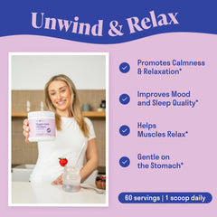 Berry-flavored Nuven Naturals drink dissolving in water for easy mixing.