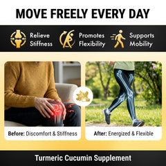 NuVitality turmeric bottle side, displaying vegan capsules and clean formula.