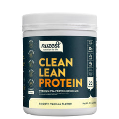 Nuzest pea protein bottle with vanilla flavor for convenient daily shakes