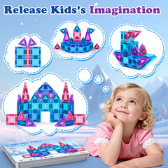 NVHH Mini Magnetic Tiles Travel Set 40PCS—strong magnets for sturdy, open-ended builds.