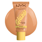 NYX Buttermelt Glaze bottle closeup shows creamy texture with ready-to-wear glow