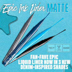NYX Epic Ink Liner navy wear test demonstrates long-lasting matte finish