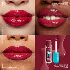 NYX Lip IV applicator enables smooth, even color application.