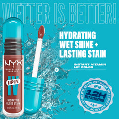 Coconut water infusion in Lip IV Hydrating Glossy Lip Stain refreshing feel