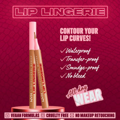 NYX Lip Lingerie Sculpting Lip Liner Stain ballpoint tip enables precise curve-hugging application
