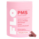 O Positiv FLO PMS Relief bottle with label signaling daily PMS support