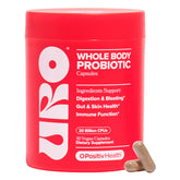 O Positiv URO probiotic bottle on shelf supports vaginal and gut health