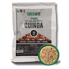 OA QUINOA Greenfit Royal Quinoa packfront shows premium organic grains for nutritious daily meals.