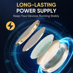OAKDOLCHE zinc-air 1.4V design provides stable power