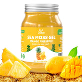 OALSE Sea Moss Gel mango pineapple bottle, premium gel for smoothies and everyday use.