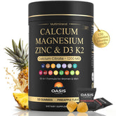 OASIS FORCE calcium 1200 mg gummies front view bottle for daily bone support