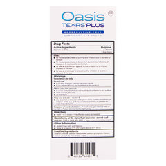 Oasis TEARS PLUS hygienic application shows sterile packaging for safe use