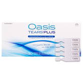 Oasis TEARS PLUS single-use vial close-up for clean, on-the-go moisture