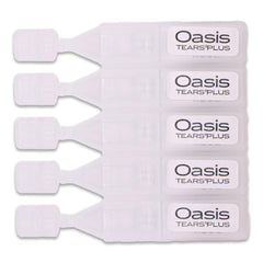 Oasis TEARS PLUS travel packaging demonstrates compact, mess-free moisture on the go
