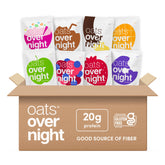 Oats Overnight fruit variety pack packshot highlights convenient high-protein mornings.