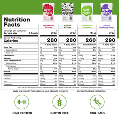 Oats Overnight Party Pack ingredients close-up highlighting gluten-free oats and natural ingredients