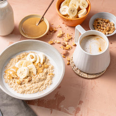 Oatsome PBfit Overnight Oats with hemp seeds for protein and texture