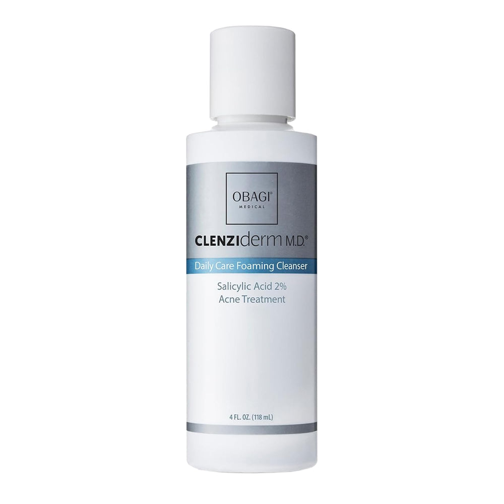 Obagi CLENZIderm M.D. Daily Care Cleanser bottle pours to unclog pores