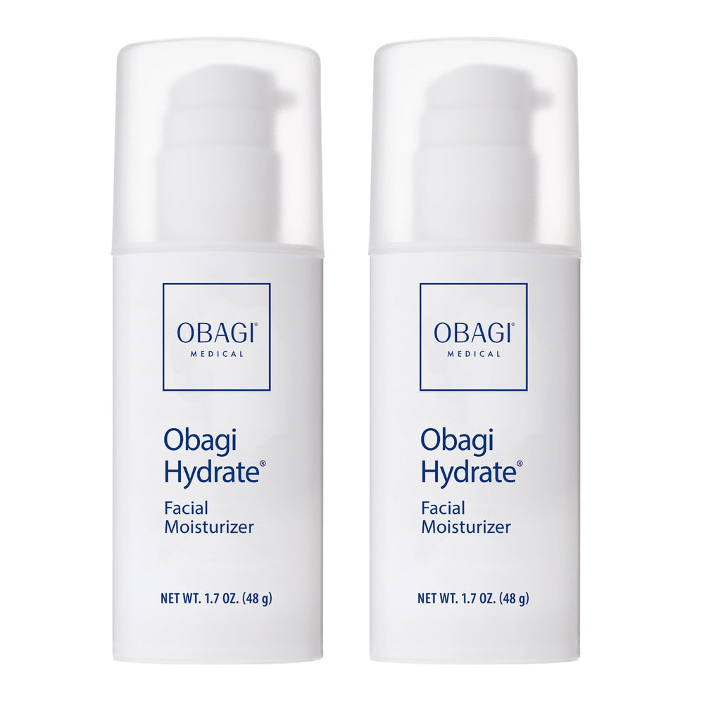 Obagi Hydrate bottle close-up highlighting all-day hydration