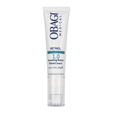 Obagi Medical Retinol 1.0 Cream bottle closeup showing premium retinol for smoother skin.
