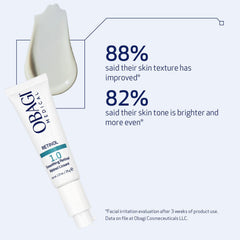 Obagi Medical Retinol 1.0 Cream packaging box emphasizes dermatologist testing.