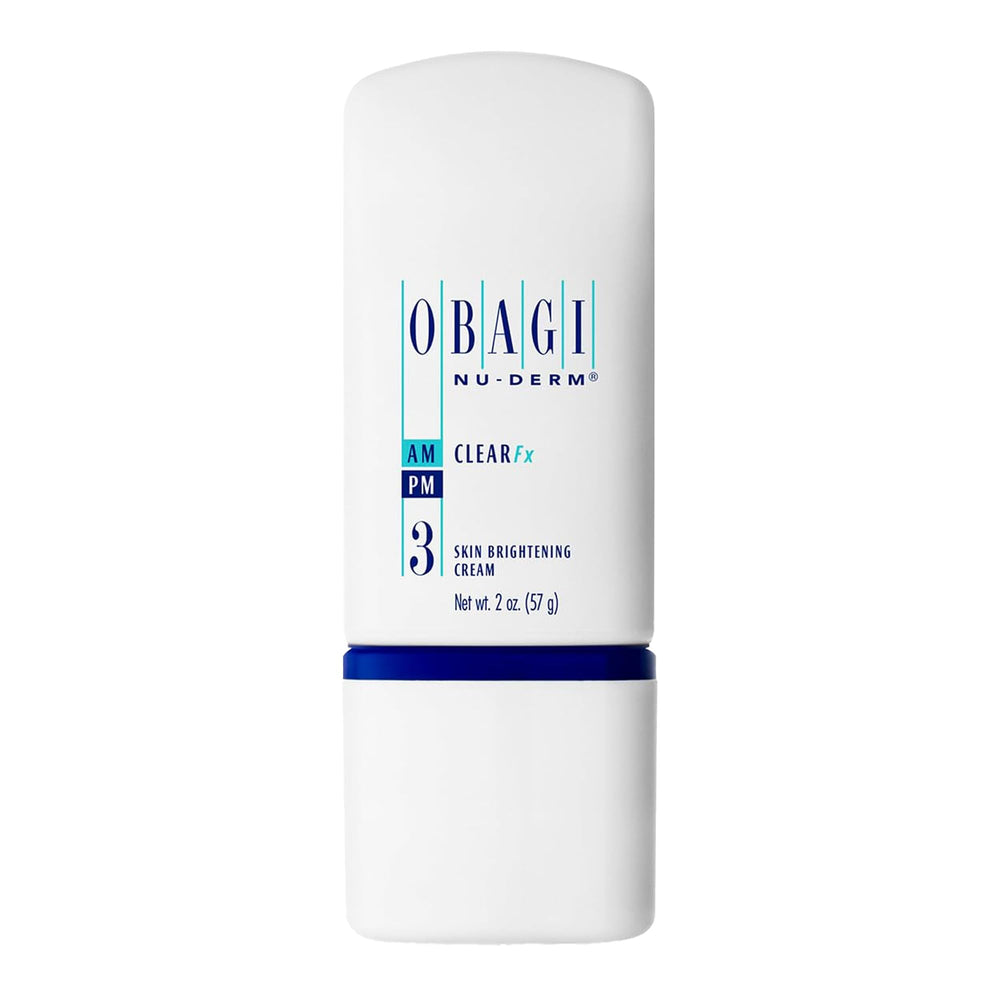 Obagi Nu-Derm Clear Fx 2oz bottle showing premium skincare for brighter, even skin