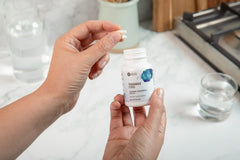 Objective Nutrients Thiamax packaging demonstrates small, easy-to-swallow capsules