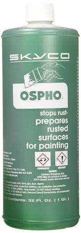 OBSESSED GARAGE Ospho 605 bottle for rust treatment and priming prep.