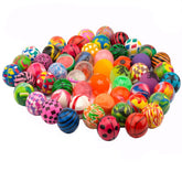 OBTANIM colorful bouncy balls 27mm pattern variety for vibrant outdoor play.