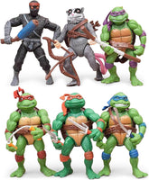 OBXAVV turtles action figures bundle front view for display and play
