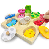 OCBTOW Easter pegged puzzles show the egg lid design for little hands