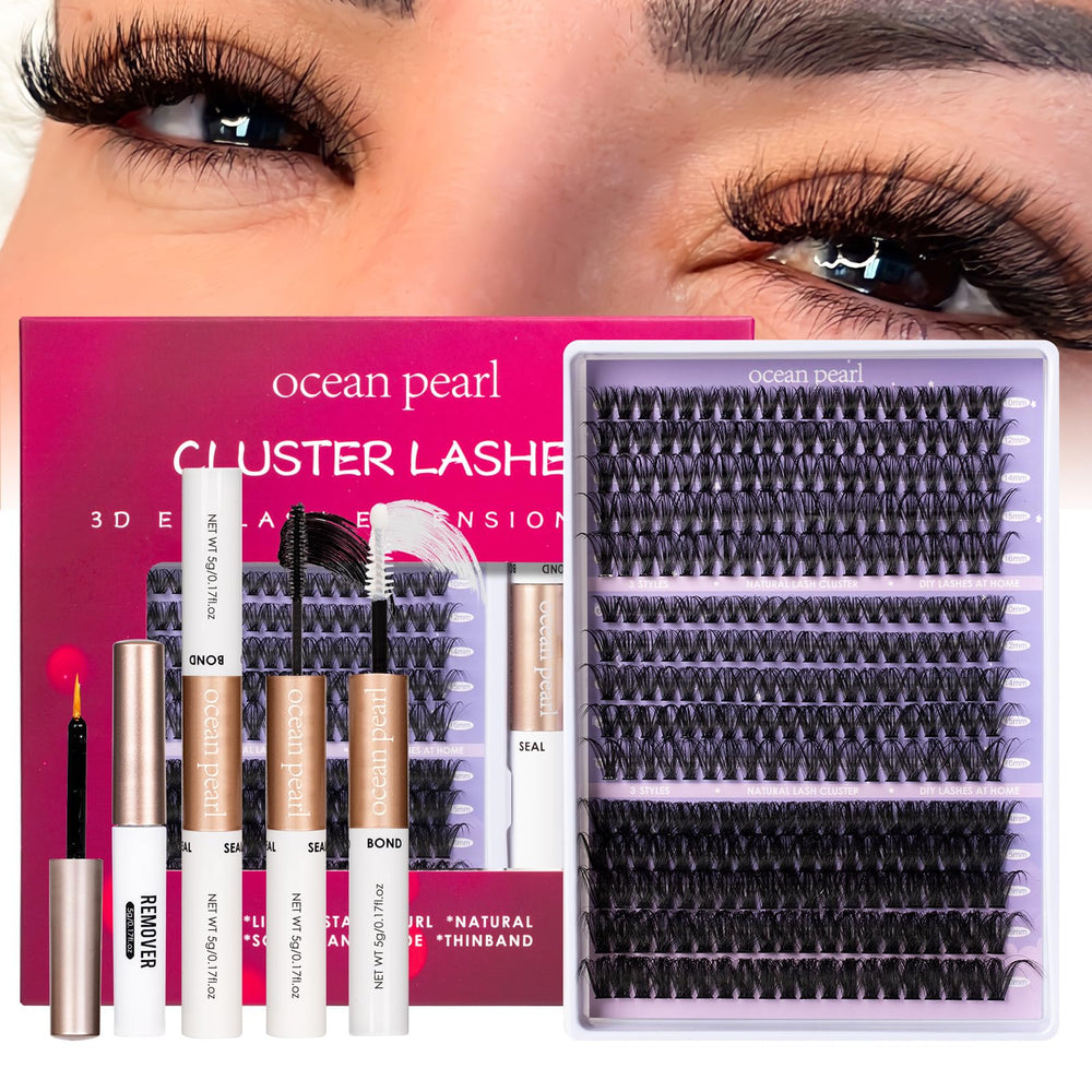 Ocean Pearl DIY lash kit packaging enables an at-home salon-style look.
