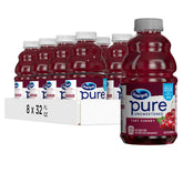 Ocean Spray Pure Unsweetened Tart Cherry Juice bottle highlighting bold, pure cherry flavor for a refreshing sip.
