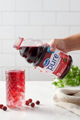 Glass of Ocean Spray tart cherry juice, tangy and refreshing.
