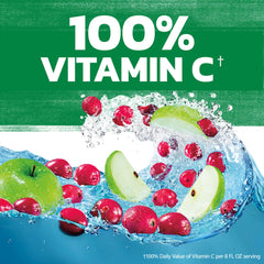 Nutrition label close-up highlights vitamin C per serving.