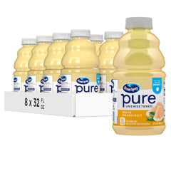 Ocean Spray Pure Unsweetened White Grapefruit bottle with bold citrus flavor.