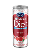 Ocean Spray Sparkling Diet Cranberry Juice Drink can front view for refreshing, low-calorie hydration