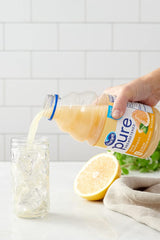 Ocean Spray label close-up showing 100% juice and no sugar.