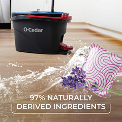O-Cedar PACS uses 97% natural ingredients for plant-based floor care.