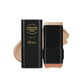 O'CHEAL Face Foundation Stick application close-up showing smooth blend for flawless skin.