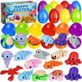 OCHIDO Easter eggs with sea animal toys for interactive egg hunt