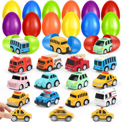 OCHIDO Easter eggs with die-cast cars ready for an exciting egg hunt