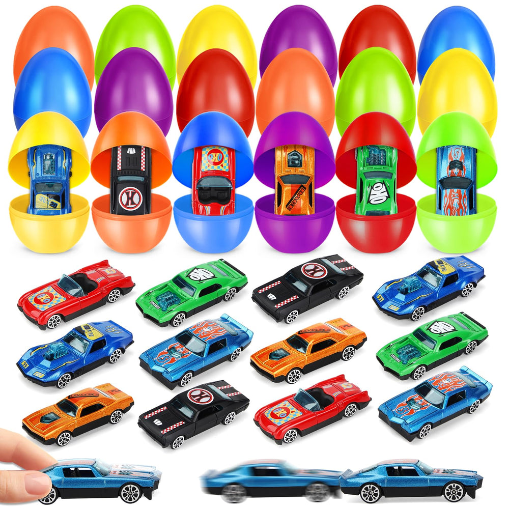OCHIDO Easter eggs featuring die-cast cars for colorful, exciting egg hunts