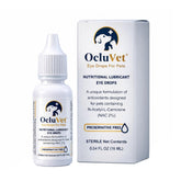 OcluVet Eye Drops for Pets bottle ready for daily eye care and comfort.