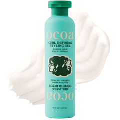 OCOA Beauty Curl Defining Gel bottle with 8oz size for daily curl definition