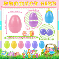 OCTERIC Easter eggs show 2.3inch size for easy spotting