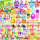 Octeric 360p Easter eggs with toys inside, colorful and appealing.