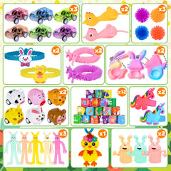 OCTERIC Easter toys inside eggs show 240 mini toys for surprise moments.