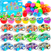 OCTERIC 48-pack Easter eggs with pull-back cars for exciting egg hunts