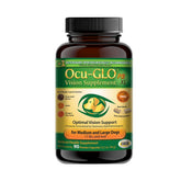 Ocu-GLO PB powder blend poured for easy dosing at mealtime, supporting eye health